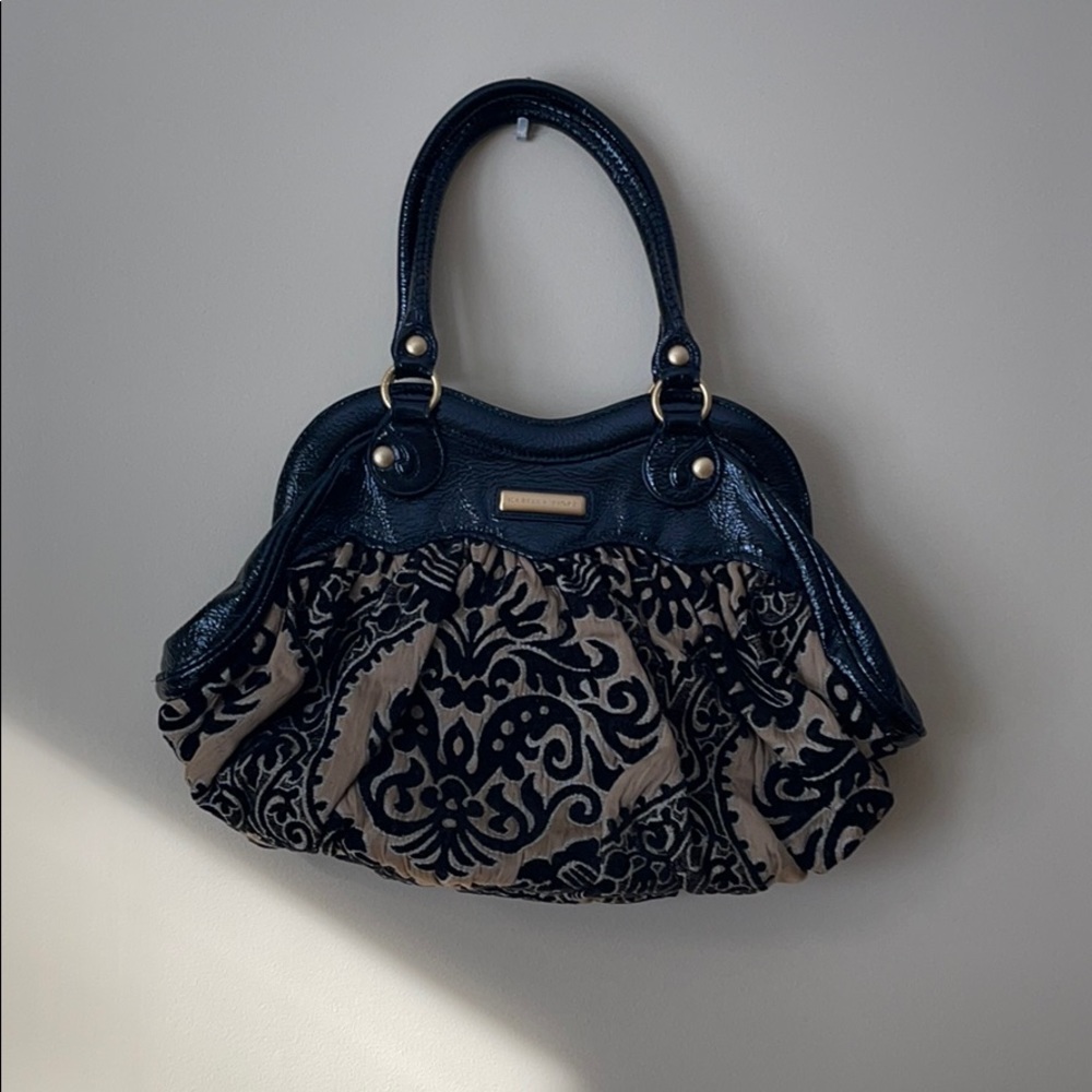 ISABELLA FIORE tapestry and pattern leather purse